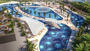 Utendørsbasseng, bassengtelt (inkludert) og bassengparasoller