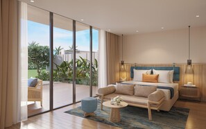 Cofres nos quartos, escrivaninha, cortinas blackout