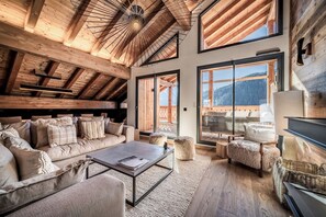 Fireplace - Danton – Mountain View Apartment & Jacuzzi, Châtel (Châtel)