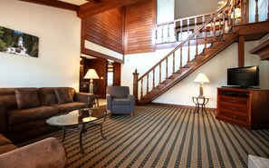 TV, fireplace - Spacious 2 BR Condo w/ Loft | Fireplace + Hot Tub (Steamboat Springs)