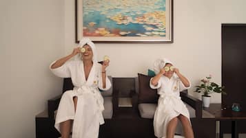 Salas de tratamientos para parejas, sauna, baño turco