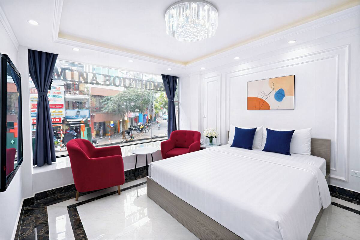 Kamar Double Eksekutif | Meja kerja, ruang kerja ramah laptop, kedap suara, dan Wi-Fi gratis