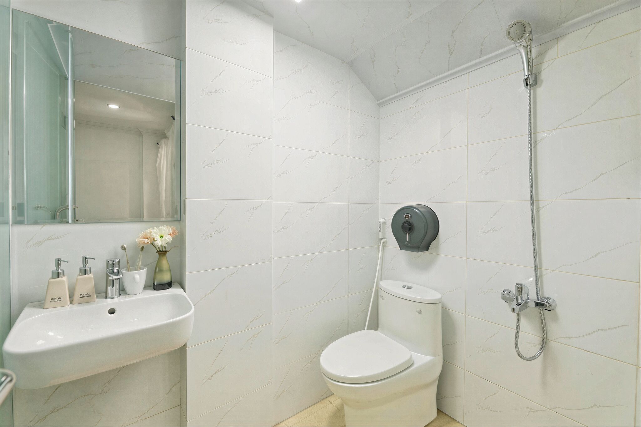 华丽双人房, 独立浴室, 城市景观 | 浴室 | 淋浴设施、免费洗浴用品、吹风机、毛巾