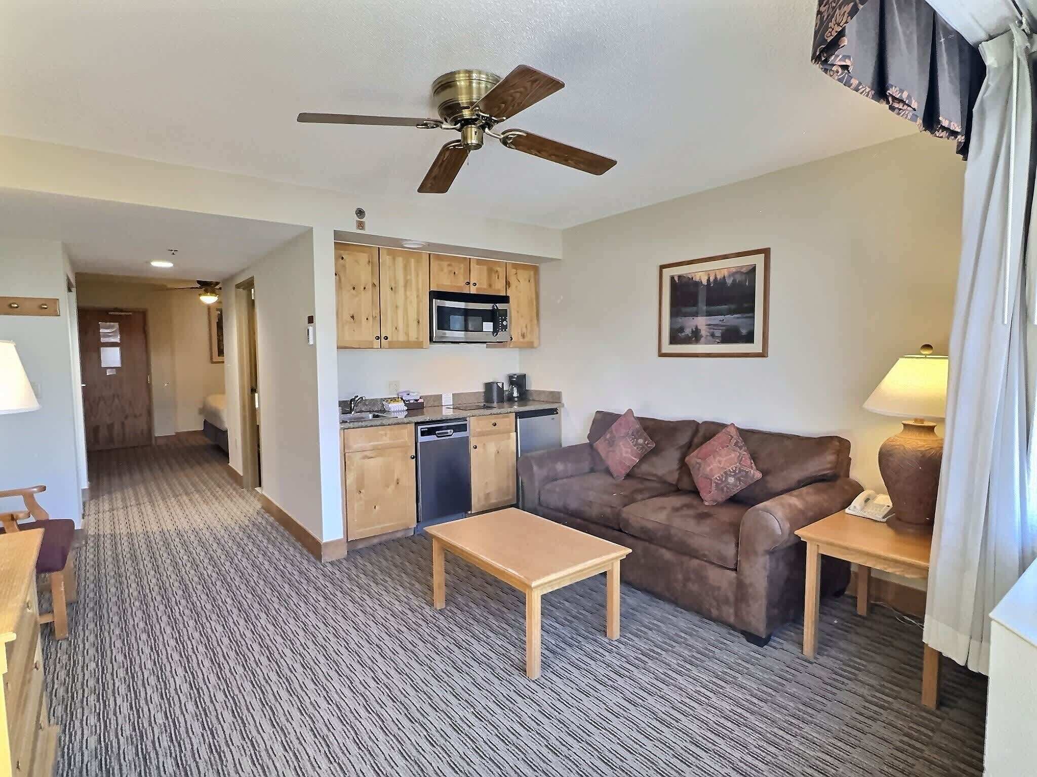 King Suite with Separate living Area and pull out Sofa | Listed with @BookTraverse