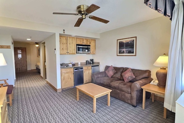 King Suite with Separate living Area and pull out Sofa | Listed with @BookTraverse