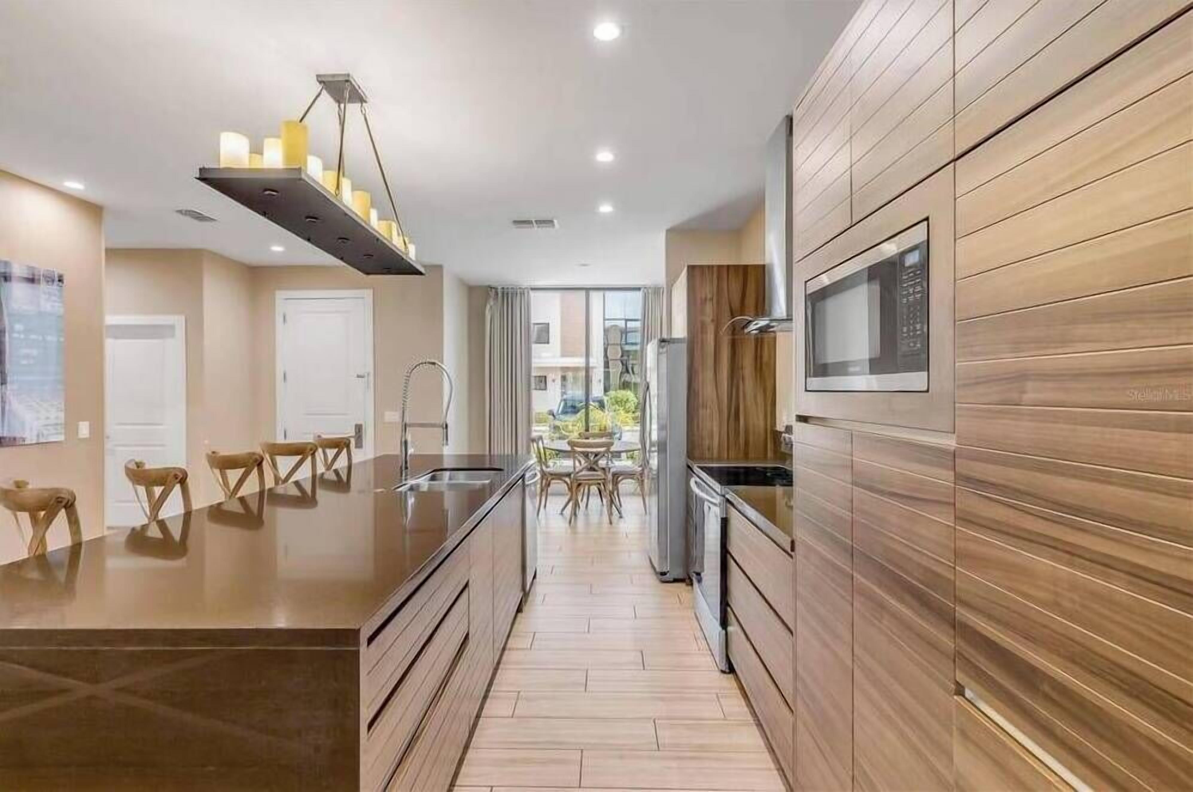 Microwave, dishwasher, high chair