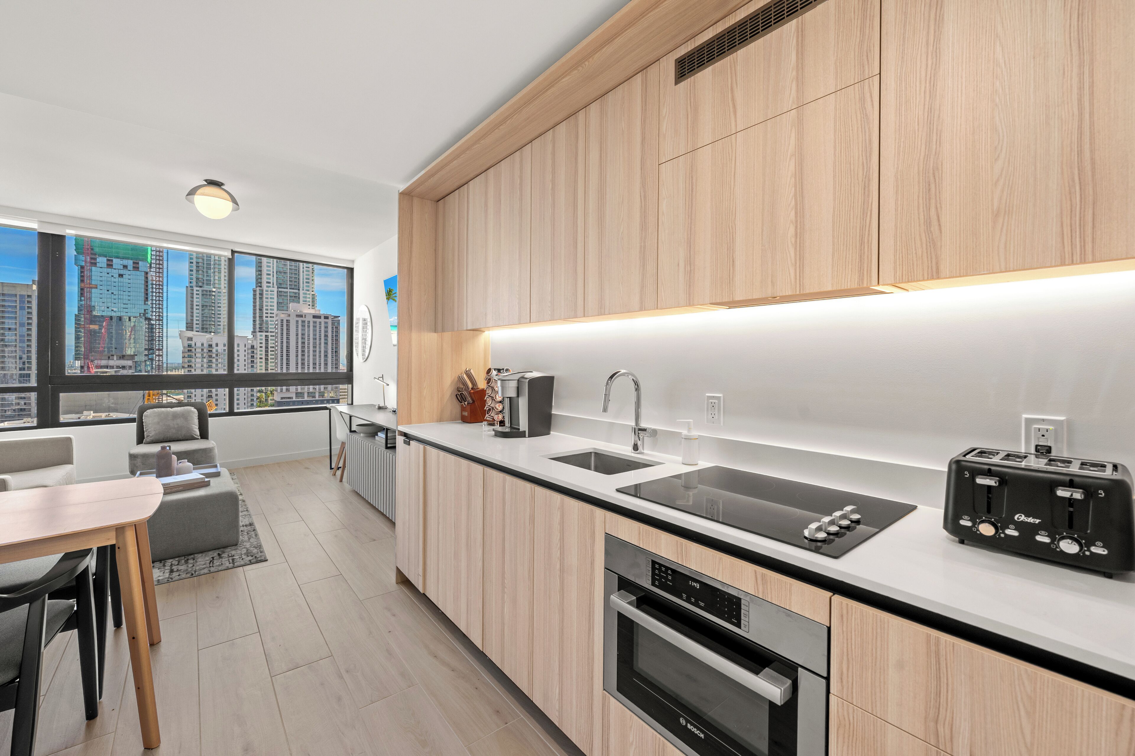 Microwave, oven, stovetop, dishwasher