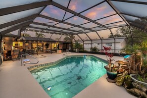 A heated pool