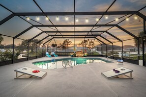 A heated pool