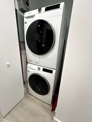 Full size in-unit Washer & Dryer for your convenience. - South Beach 2BR Apartment: Pool & Bay View #103 (Miami Beach)
