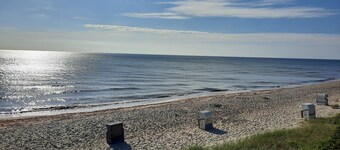 Lovingly designed vacation home right on the beach with a view of the sea