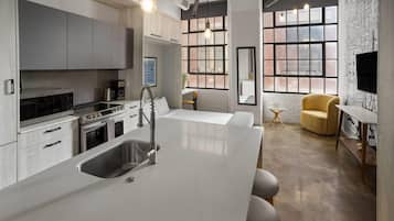 Appartement, 1 grand lit, non-fumeur (Studio) | Literie de qualité, lit avec matelas en mousse à mémoire, décor unique