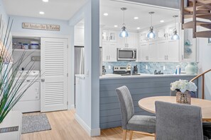 Fridge, microwave, oven, stovetop - Spacious Beachside Condo with Loft, Heated Pool, and Tropical Views (Sanibel)