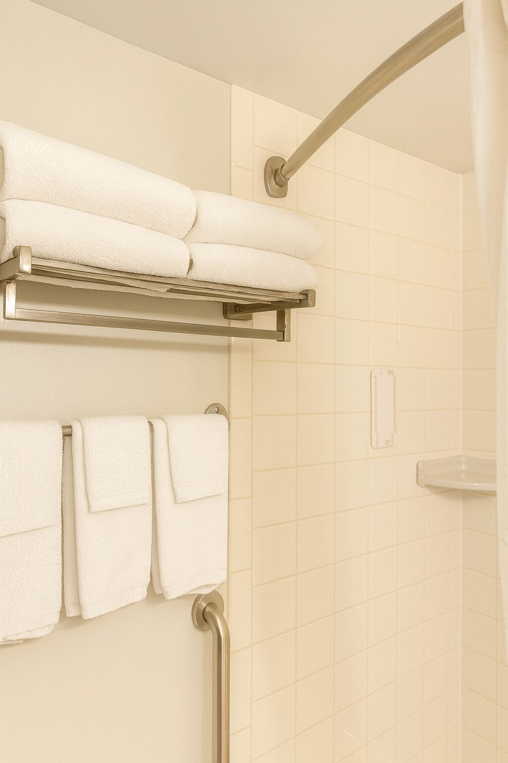 Hårføner, håndklær, såpe og toalettpapir