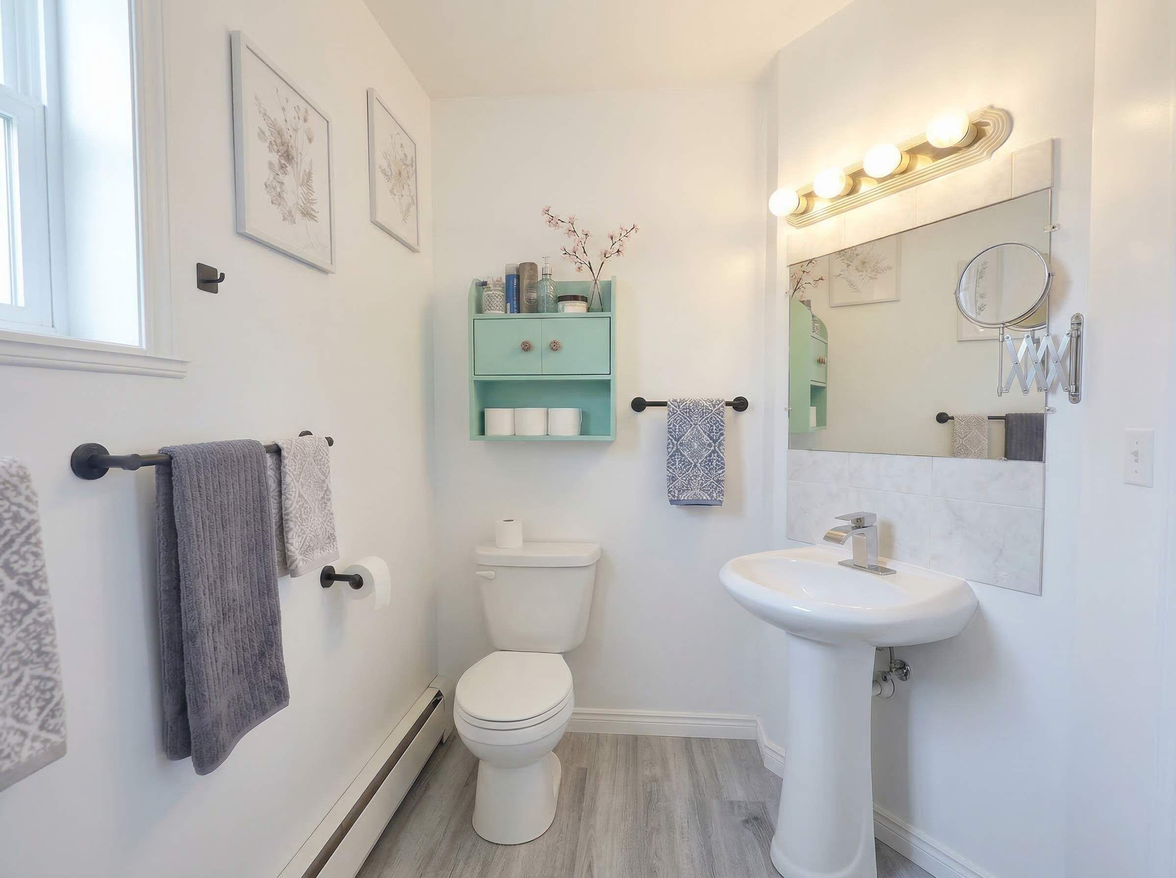 Dutxa, assecador de cabells i tovalloles 