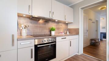 Fridge, oven, stovetop, dishwasher