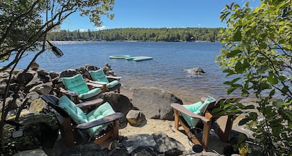 Private Lakefront Island Retreat -Secluded, Swim, Fire pits, Views, Pet Friendly