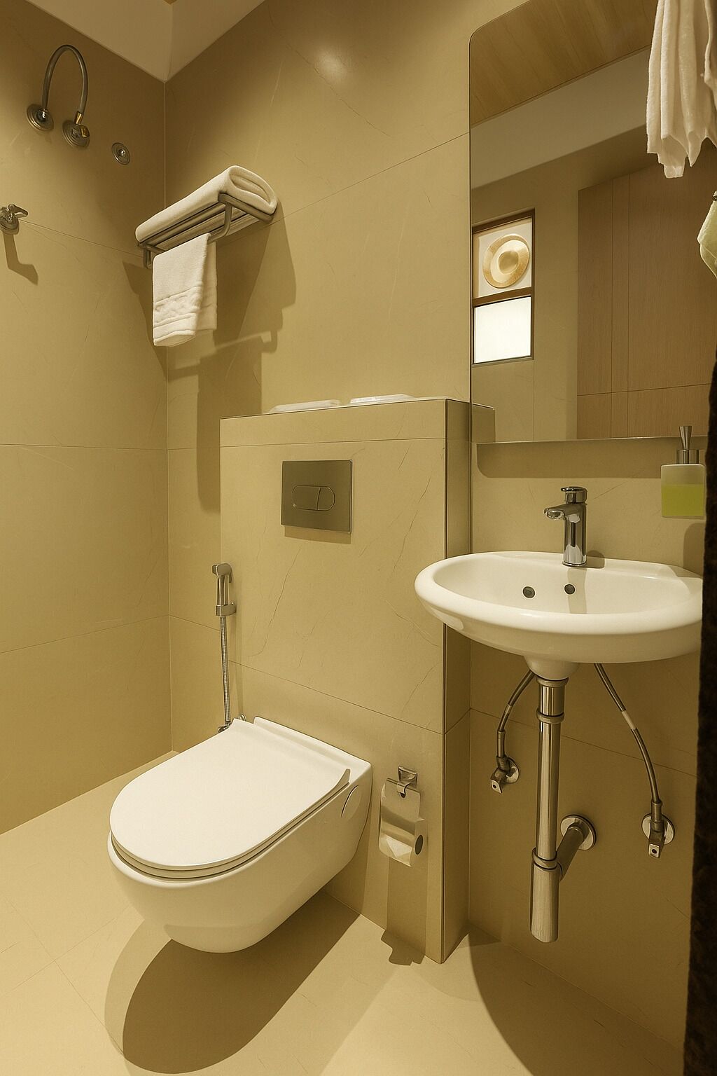 Habitación Deluxe | Baño | Regadera, amenidades de baño gratuitas, secadora de cabello, toallas 