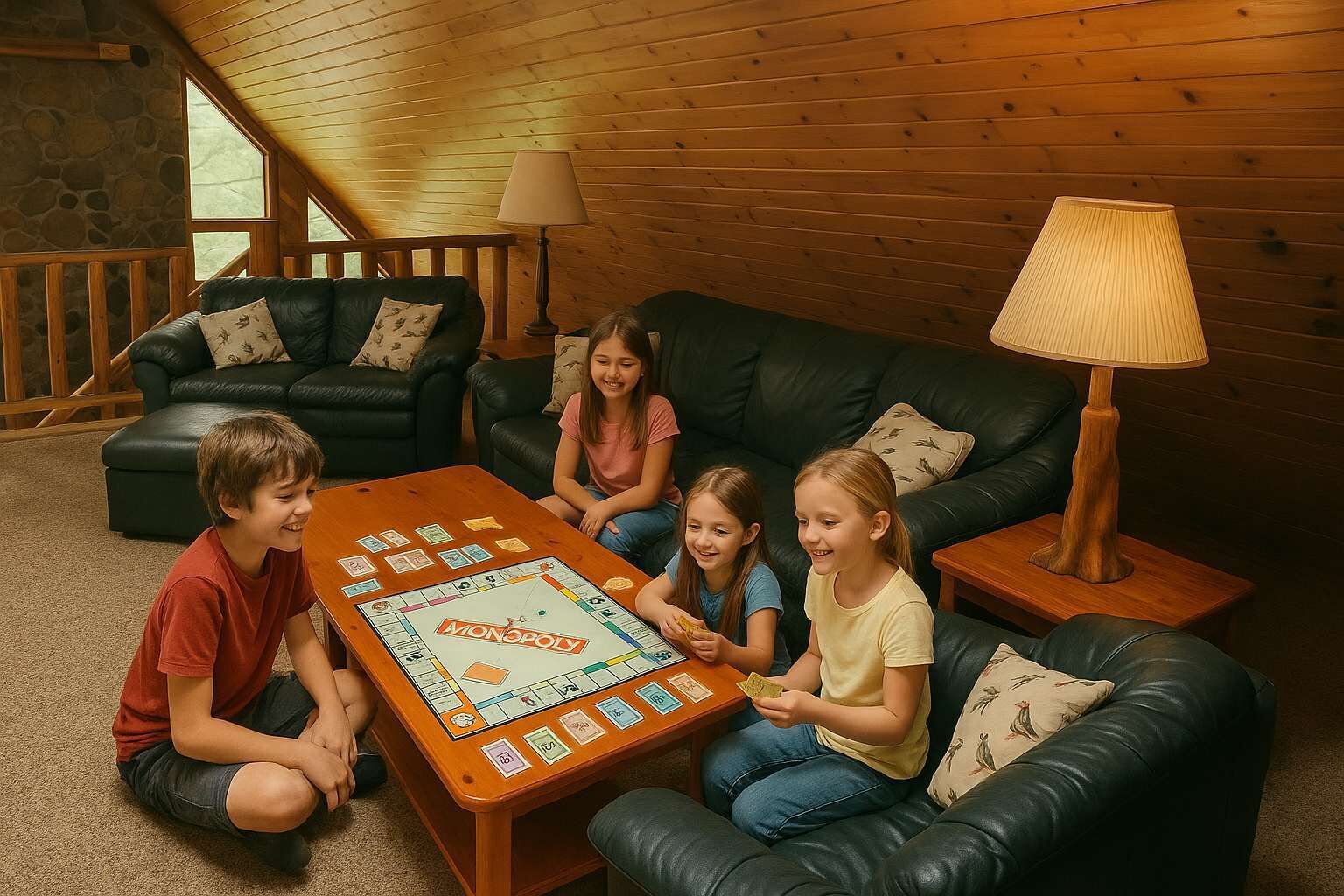 Huis, Meerdere bedden, terras (Katherine Lake Lodge) | Spelletjeskamer