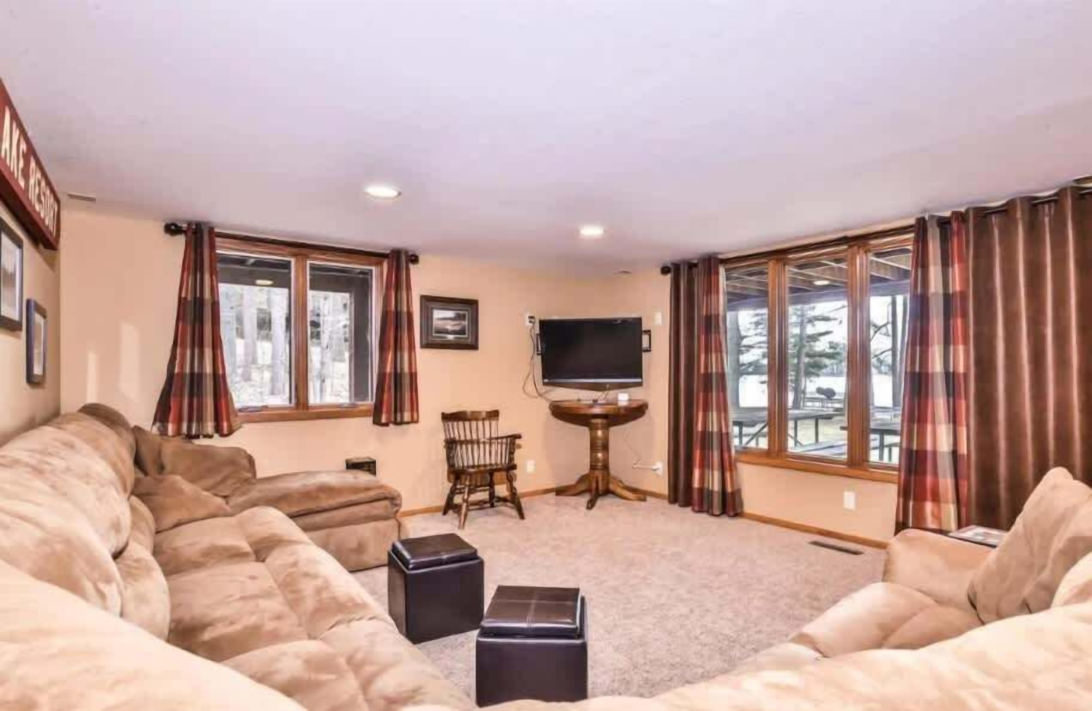 Ferienhaus, Mehrere Betten, Küche (Musky Lodge) | Wohnbereich