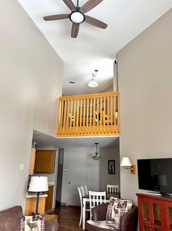 Condo, Multiple Beds, Fireplace, Garden View (Pointe Unit 201 ) | Living area - The Pointe Resort & Club 2 Bedroom Condo (Minocqua)