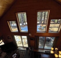 Casa, várias camas, varanda, vista para o jardim (Camp Pinemere) | Vista do quarto