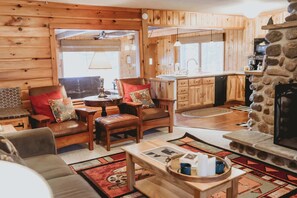 House, Multiple Beds, Patio (D-Zone) | Living area - Decompression Zone: Direct Access TO Snowmobile Trails (Woodruff)