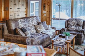 House, Multiple Beds, Patio (D-Zone) | Living area - Decompression Zone: Direct Access TO Snowmobile Trails (Woodruff)