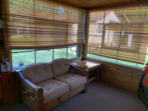 Cabana, 2 camas de casal, cozinha, vista para o jardim (GS Woodies Perch 5) | Área de estar