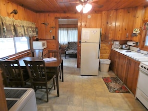 Cabin, 1 Queen Bed with Sofa bed, Kitchen, Garden View (Old Stoney's Perch) | Private kitchen - Old Stoney's Perch - Big Arbor Vitae Lake (Woodruff)