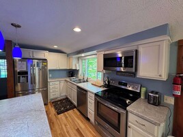 独立别墅, 多张床, 露台 (Blue Lake Cottage) | 私人厨房