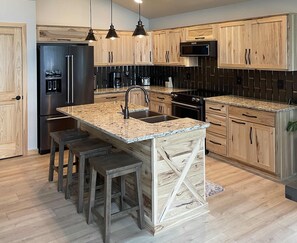 House, Multiple Beds, Patio (Fox's Den) | Private kitchen - Fox's Den Fence Lake Home - Private With Lake View (Minocqua)