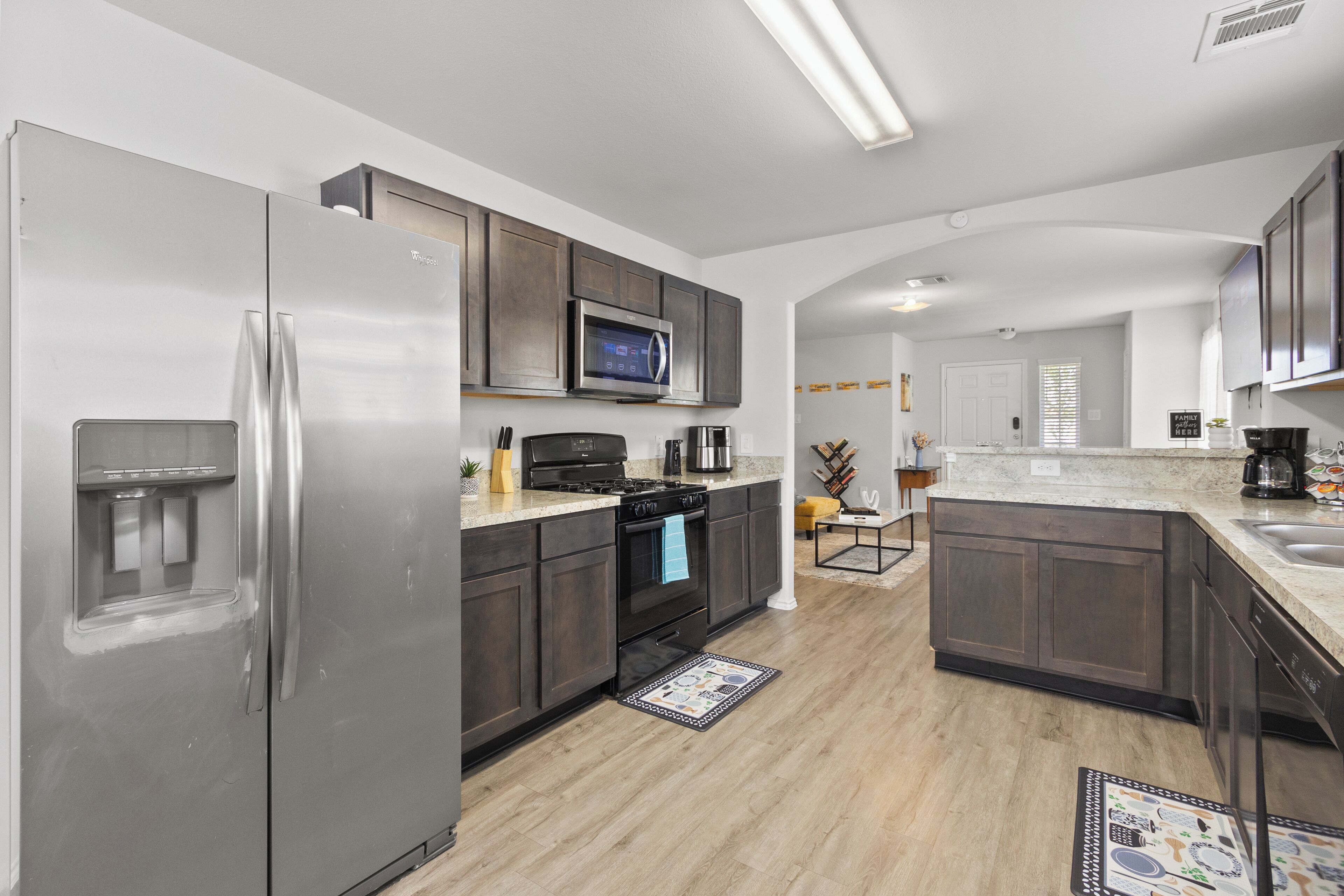 Microwave, oven, stovetop, dishwasher