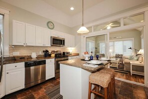 Fridge, microwave, oven, stovetop - Seaglass Village 805: Coastal Charm Cottage - Spacious Port Model w/ Resort Amenities (Wells)