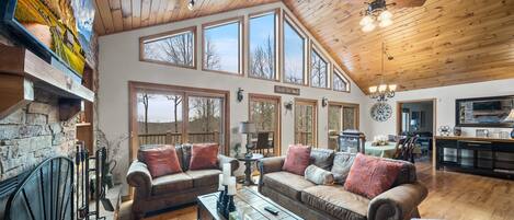 TV connectée, cheminée