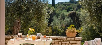 Corfu apartment with shared pool, close to beach and tavernas