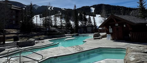 Outdoor pool, a heated pool