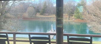 Relax In A Cabin Overlooking Your Own Pond And Acres Of Nature!