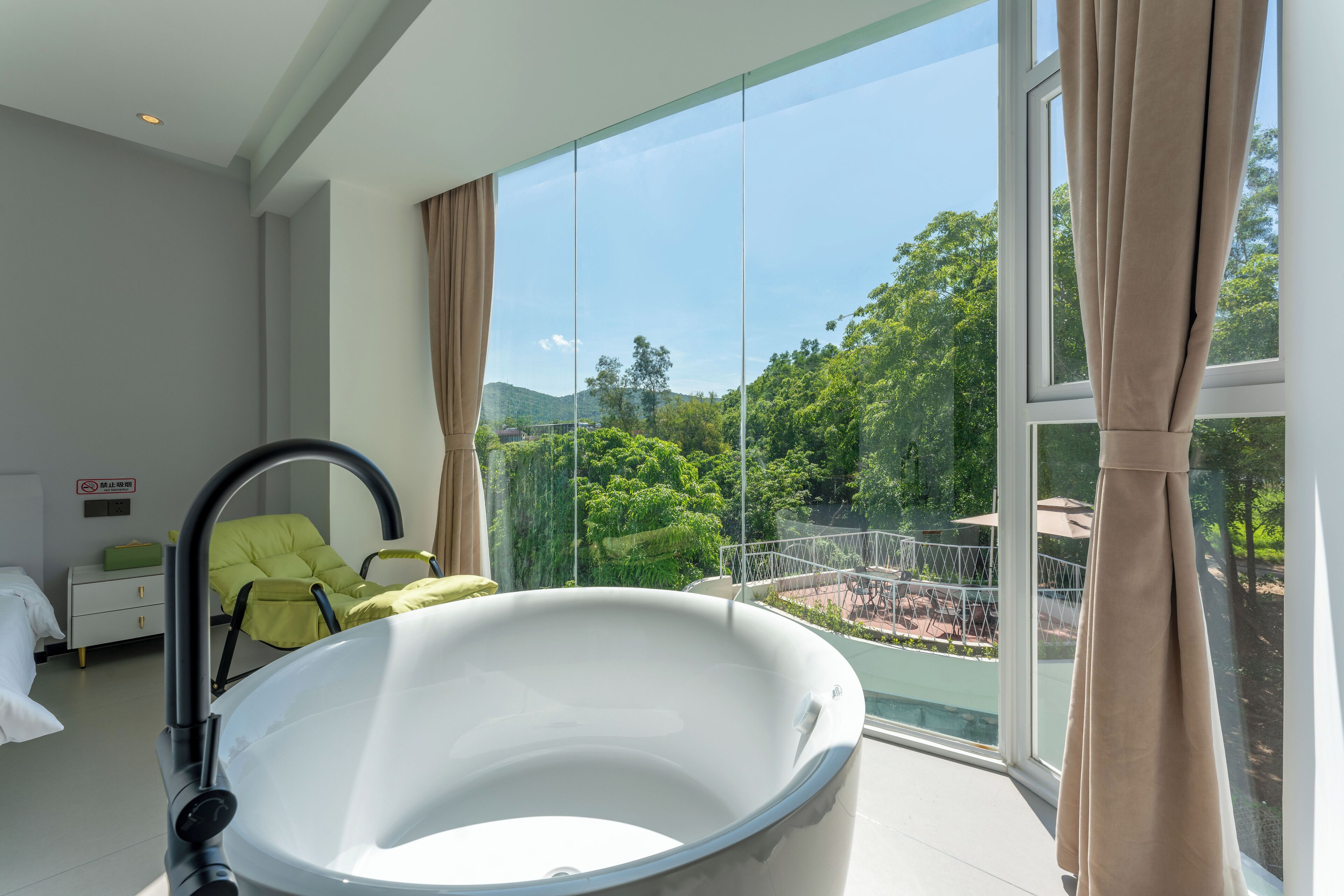 高级双人房, 山景 | 防过敏的被褥、遮光窗帘、隔音、免费 WiFi