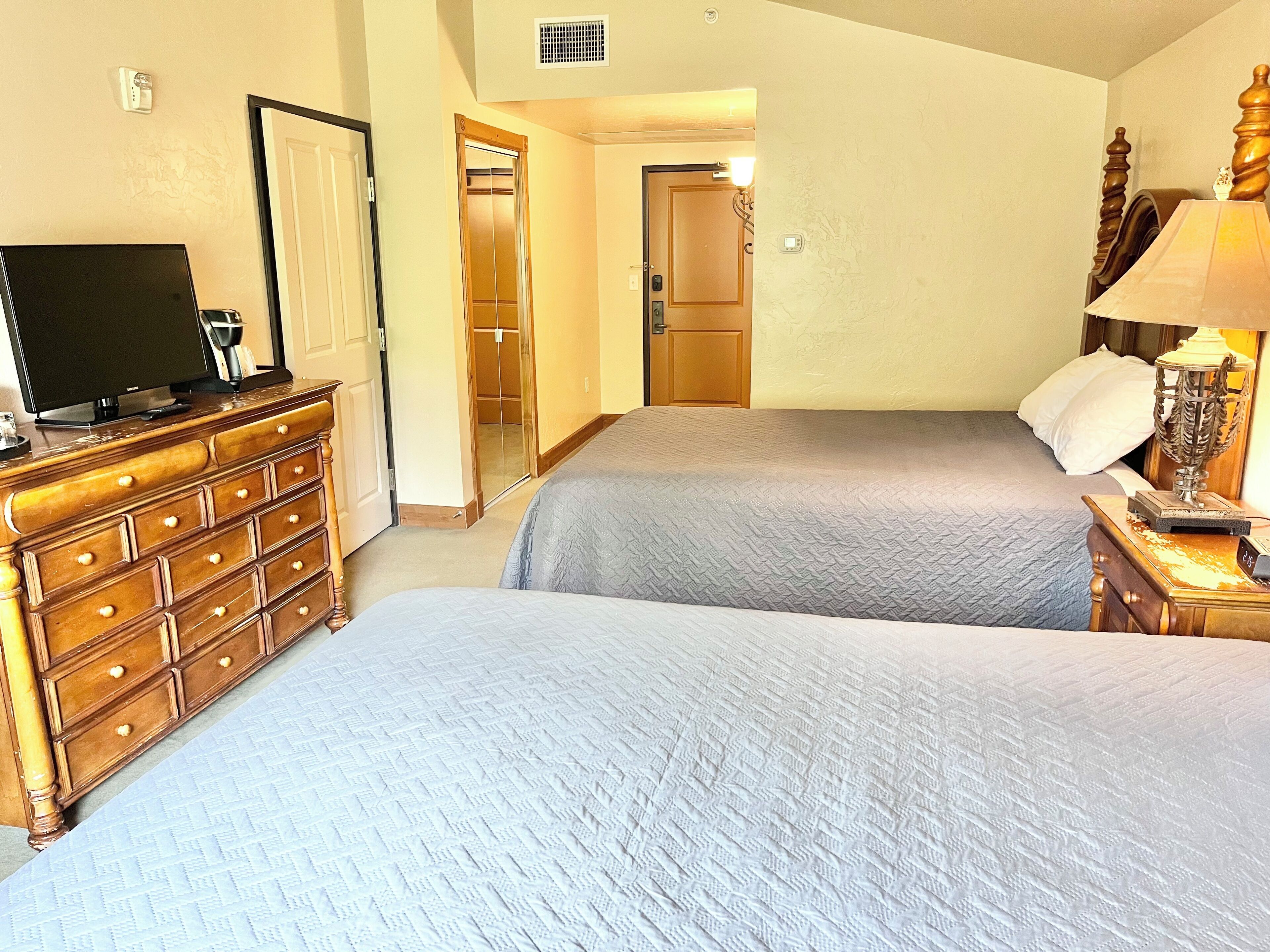 Desk, free WiFi, bed sheets