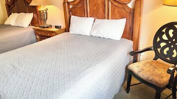 Desk, free WiFi, bed sheets