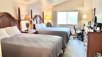 Desk, free WiFi, bed sheets