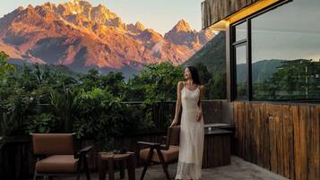 Vue depuis lâhĂ©bergement