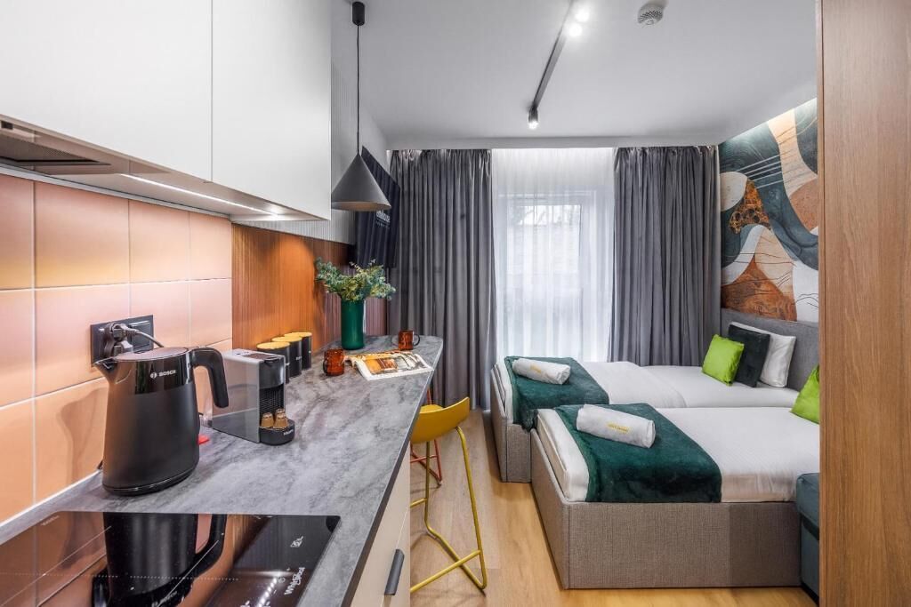 Suíte estúdio, 2 camas de solteiro, para não fumantes, ar-condicionado