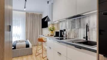 Suíte estúdio, para não fumantes, ar-condicionado | Cozinha privada