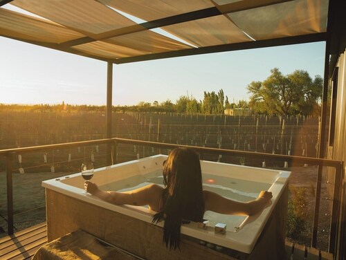 Lodge in winery with private jacuzzi and grill