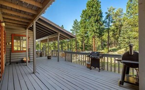 Terrace/patio - Welcome to The Hen House in Greer! Wraparound Porch, Movie Room & Coffee Bar (Greer)