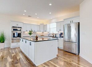 Fridge, microwave, oven, stovetop - Private Heated Pool, Ocean Views, Golf Cart Included (Port Aransas)