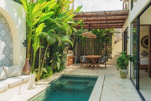 Deluxe Villa, 2 Bedrooms, Private Pool, Pool View | Dining room - Villa Rasa Rasa by Alfred in Bali (Cemagi)