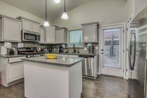 Microwave, oven, stovetop, dishwasher